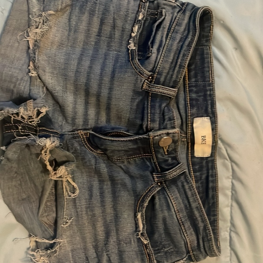 BKE Women's Ripped Denim Shorts